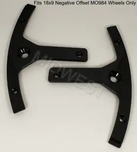 Mo984ins890n-gb Moto Metal 2 New 18x9 Mo984 Gloss Black Neg Offset Wheel Rim Inserts W Screws