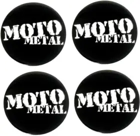 Motologo60gb Moto Metal 4 2.4 Inch 60mm Black Center Cap Emblems Large Logo Mo957 958 959 960 961