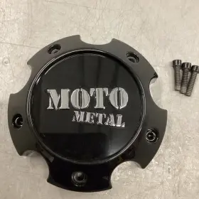T127l145-5-h42-s1 Moto Metal Wheel Center Cap Gloss Black With Chrome Lettering