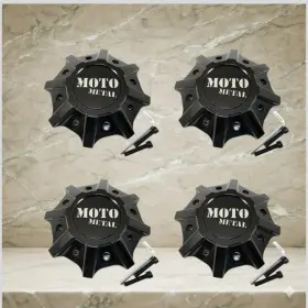 T142l215-h39-s1 Moto Metal 4 G-black Center Caps Fits 5/6/8 Lug Mo986 Siege Mo988 Melee - New Us