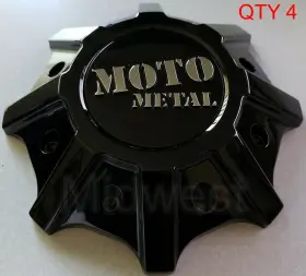T142l215-h48-s1 Moto Metal 4 New Mo986 Mo988 Black Wheel Center Caps W Screws