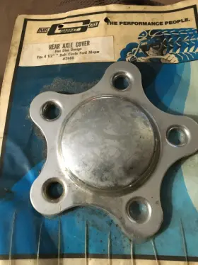 2488 Mr. Gasket Vintage #2488 Pair Rear Axle Cover Flat 4 1/2 Bolt Circle Ford Mopar