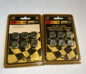 8909g Mr Gasket Chrome Bolt Caps Fits 5/8 16mm 17mm Heads Set Of 2