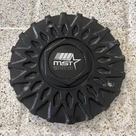 578l175-2 Mst Motorsport Technology Wheel Rim Gloss Black Hub Cover Center Cap