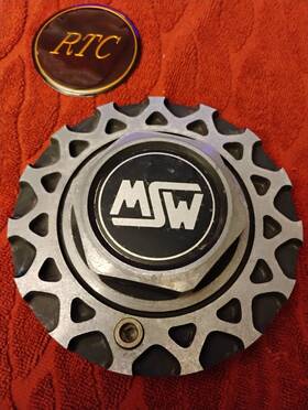 Msw By Oz M249-p 1 Used Black Mesh Honeycomb #249 Wheel Center Cap With Brass Screw. Rare