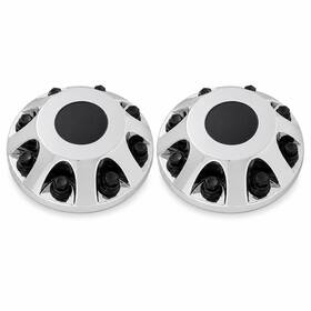 New Brand 9597818 2pc Chrome Wheel Center Cap For Chevy Silverado 3500 Hd Dually Front 17 Inch 8-lug