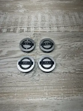 C7042k54 Nissan Set Of 4 Silver Chrome Logo Rim Wheel Center Hub Caps Fit For 54 Mm 2.12 Inch