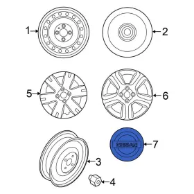 40342zb700 Nissan Oe For Altima 2005-2006 Wheel Cap
