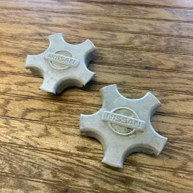 Nissan S14 240sx 95-98 5 16 Inch Alloy Wheel Center Caps Pair Used
