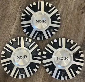 N02-18-al-cap Noir 3 Custom Wheel Center Caps Black Silver Metal Hubcap Cover N02-18-al-cap Noir 3 Custom Wheel Center Caps Black Silver Metal Hubcap Cover