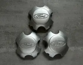 2n15-1000-db Oem 2n15-1000 Ford Silver Wheel Center Cap Set Of X3 4.25 Inch Used Genuine 02 03