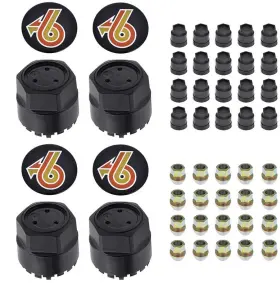 881190 Oer Turbo 6 Wheel Center Cap And Hardware Set 1984-1987 Buick Regal Gta