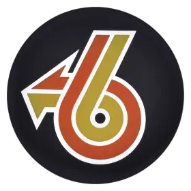 K151770 Oer For Buick Regal 84-86 Black Wheel Hub Cap Emblem W Orange/yellow Turbo 6 Logo
