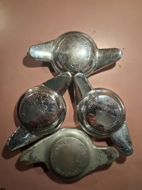 3212b Oldtimer Vintage Ab 8r Central Bolt Wheel Knock Off Spinner 12 Set Of 4