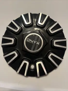11652080f-3 Onyx Custom Wheel Center Caps #11652080f-3 Black And Machine 1 Cap
