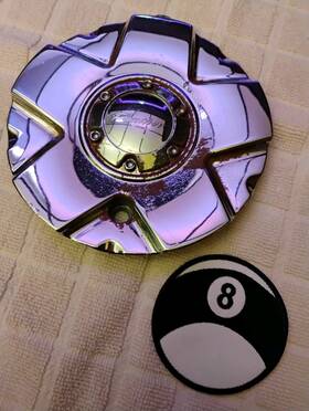 Panther Wheels Emr531-cap 1 Patina And Mist Pitts 6-1/8 Inch Chrome Wheel Center Cap #emr531-cap