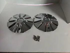 89-9284c Platinum #89-9284c Custom Chrome Wheel Center Caps 2 Excellent Condition