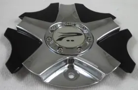 A89-9416b Platinum Wheels Chrome / Gloss Black Custom Wheel Center Cap Caps #
