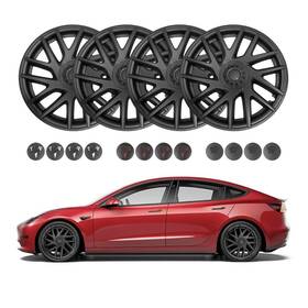 Pm Auto Pmtsl00056 Wheel Covers Refresh Edition Hubcaps For 2024-2025 Tesla Highland 3 18 Inch