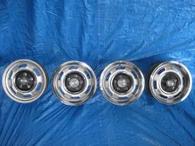 90677 Pontiac Full Set 4 Of Vintage Rally 1 Rims And Matching Center Caps