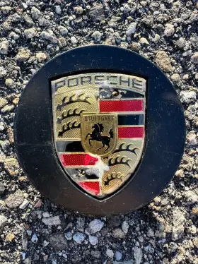 7l5-601-49-e Porsche 1 Cayenne Black Aluminum Wheel Hubcap Center Cap