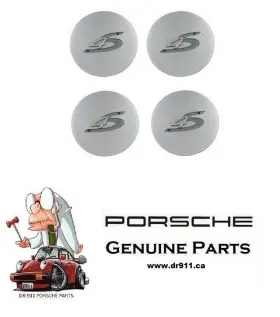 996361306009a1 Porsche Genuine 911 996 Carrera 4s Hub Cap Silver Set