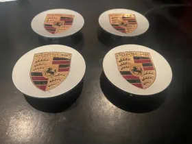 9p1.601.147.l Porsche Oem Wheel Center Caps Concave Gray Gloss 911 Cayenne A Cond