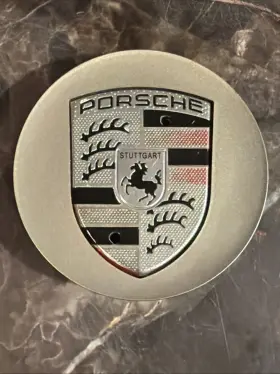 Gf-003 Porsche 76mm Center Cap Concave Silver Color Crest Good Condition