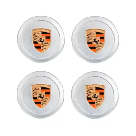 Pcg90103820 Porsche Wheel Center Cap Set With Full Color Painted Crest