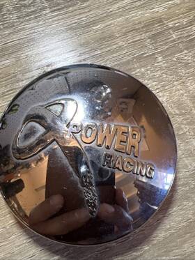 Power Racing C-063-3 Wheels Chrome Custom Wheel Center Cap # 1