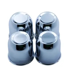 325dd Ppcovers 4 Push Through Chrome Wheel Center Caps For Trailer Rims 3.25 Inch Bore