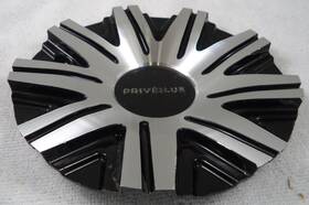 Prive Lux Cap5503-2210 Wheels Silver / Gloss Black Custom Wheel Center Cap Caps #cap5503-2210
