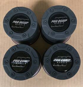 Pro Comp 8327042 X4 Wheels Center Cap Push Trough Matte Black 3.27 Inch O.d