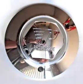 11186 Progressive Wheels 7 Inch Chrome Plastic Wheel Center Cap. #