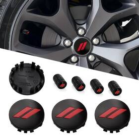 Qomago Qo-1006-1624 4pcs 2.5 Inch Wheel Center Caps And Valve For Challenger Charger Durango