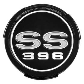 Qrp Chv4590 For Chevy Chevelle 68 Black Wheel Center Cap Emblem W Ss 396 Logo