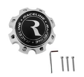 Raceline Cpr9828b 982 Raptor Cap Chrome With Black Logo Cpr982-8-b New