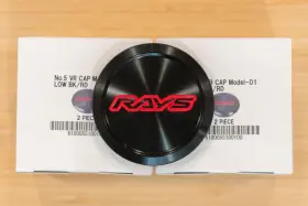 Rays 6100055100100 Volk Racing Model-01 Vr Center Cap No.5 - Black Bk/red Rd 4 Pcs Rays 6100055100100 Volk Racing Model-01 Vr Center Cap No.5 - Black Bk/red Rd 4 Pcs