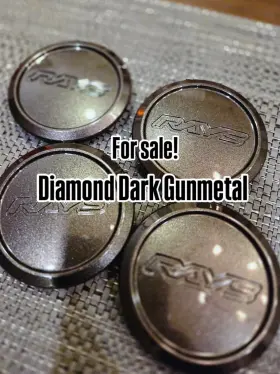 61000591000dg Rays Genuine Volk Racing Center Caps Model-01 Low Diamond Dark Gunmental Set 4