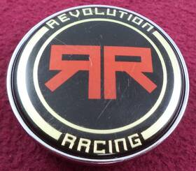 Revolution Racing Cap5270 Wheels Chrome / Black Custom Wheel Center Cap # 1