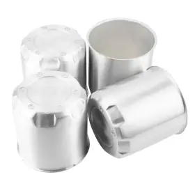20274302svx4-rh Rheedal 4pcs 5.15 Inch Brushed Aluminum Trailer Wheel Center Caps Hub Rim Cover Silver