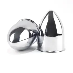 20274335chx2-rh Rheedal 2pcs 3.15 Inch Trailer Wheel Center Cap 4.5 Hub Cover Chrome Silver Truck Suv Rv