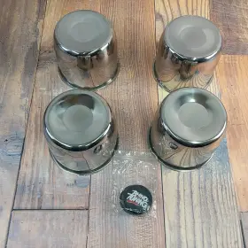 20277094 Rhino Tuning 4pc For F150 Stainless 4.25in Hub 3.66in Height Push Through Truck Center Caps