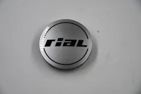 Rial N23 Ri Gloss Silver/black Logo Wheel Center Cap Hub 2.375 Inch Wheels