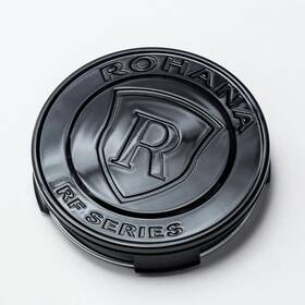 Rohana Rohcaprfmetalflatglossblack4 Rf Center Cap Metal Flat Gloss Black - 1