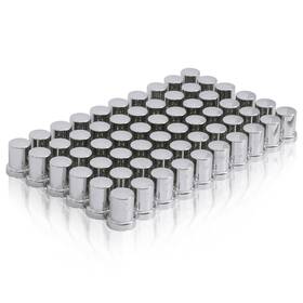 Ruyudeshui 727458254600 Chrome Abs Plastic Lug Nut Covers 33mm For Semi Trucks Pack Of 60