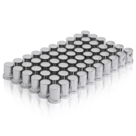 Ruyudeshui 727458254600 Chrome Abs Plastic Lug Nut Covers 33mm For Semi Trucks Pack Of 60
