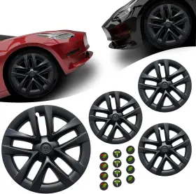 Pmtsl00057 Rylnok Model 3 Hubcaps 18 Inch For Tesla 2023 -2020 Wheel Cover 4 Pcs Matte