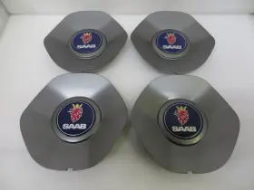 12783434 Saab 9-3 2004-2012 Platinum Dark Gray Center Caps -set Of 4 - Oem 12783434 Saab 9-3 2004-2012 Platinum Dark Gray Center Caps -set Of 4 - Oem