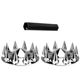 Wcv002 Sehnsucht 33mm Abs Axle Cover With Chrome Complete Pointed Combo Kit Spike Screwon Lug Nut